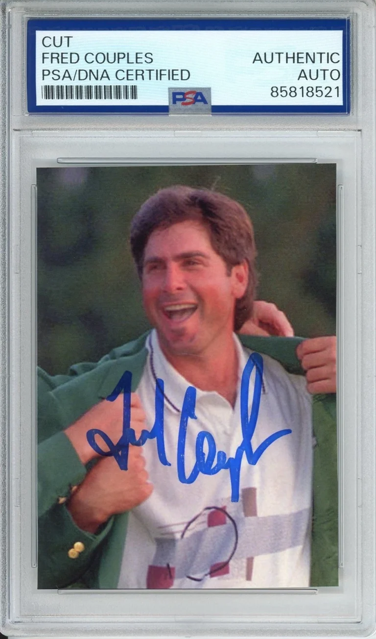 FRED COUPLES SIGNED MASTERS CHAMPION JACKET PHOTO PICTURE PSA DNA COA AUTOGRAPH