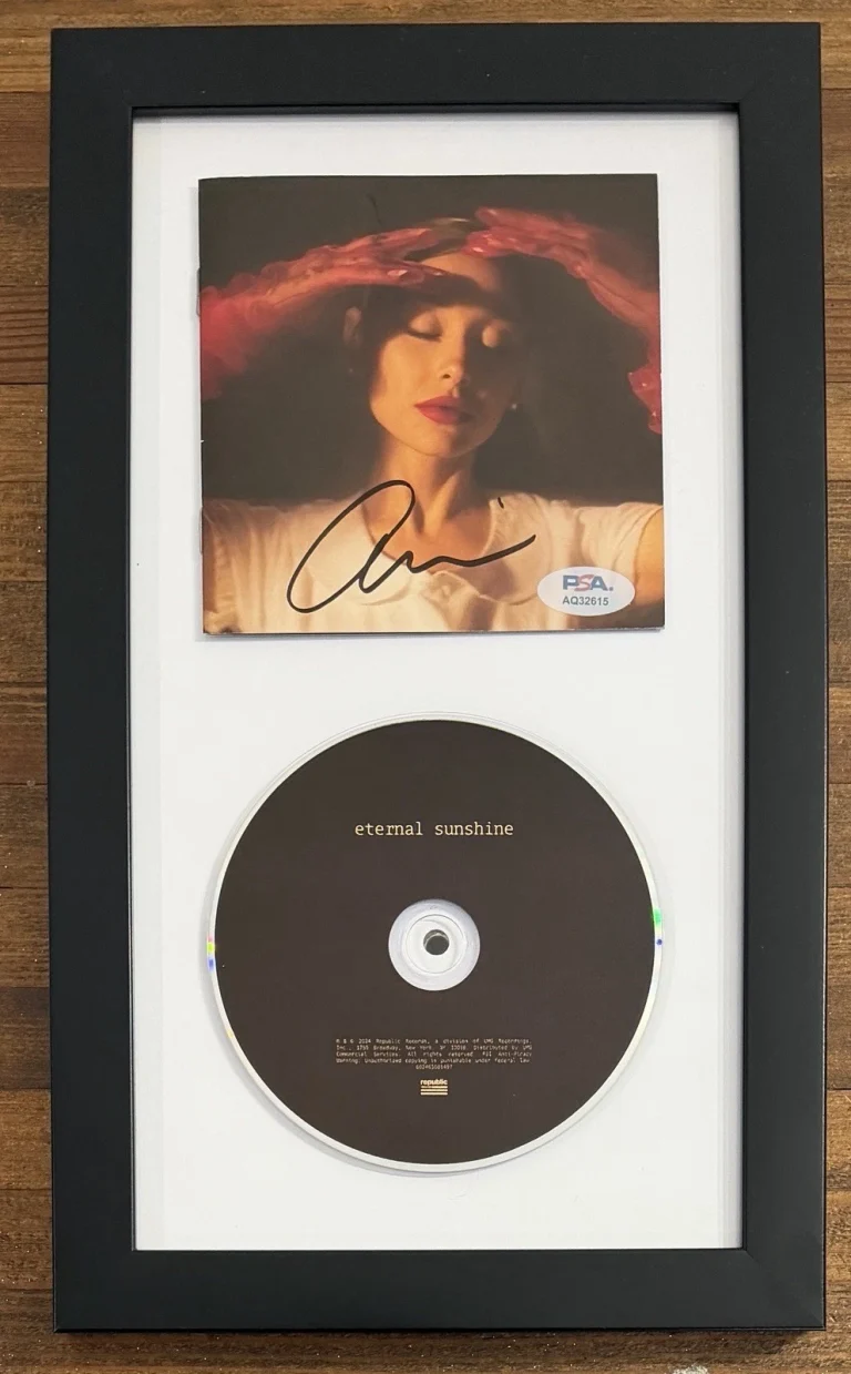 FRAMED Ariana Grande SIGNED Eternal Sunshine Book AUTOGRAPH & CD PSA DNA COA