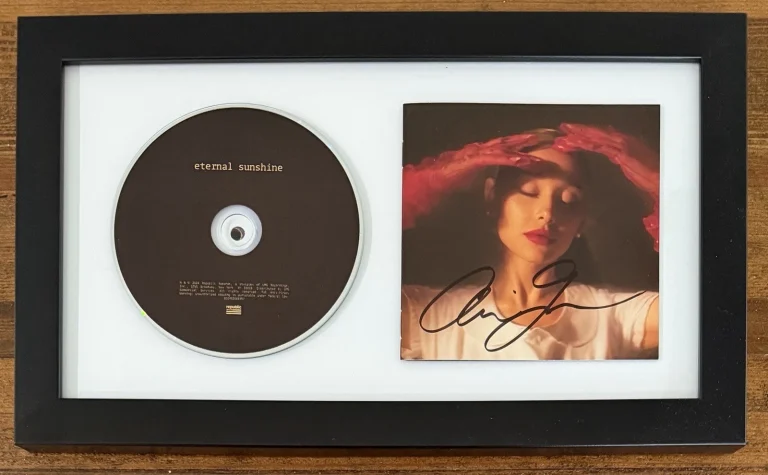 FRAMED Ariana Grande SIGNED Eternal Sunshine Booklet FULL AUTO & CD PSA DNA COA
