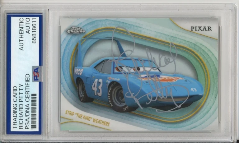 2025 TOPPS CHROME DISNEY PIXAR CARS SIGNED REF RICHARD PETTY PSA DNA COA AUTO