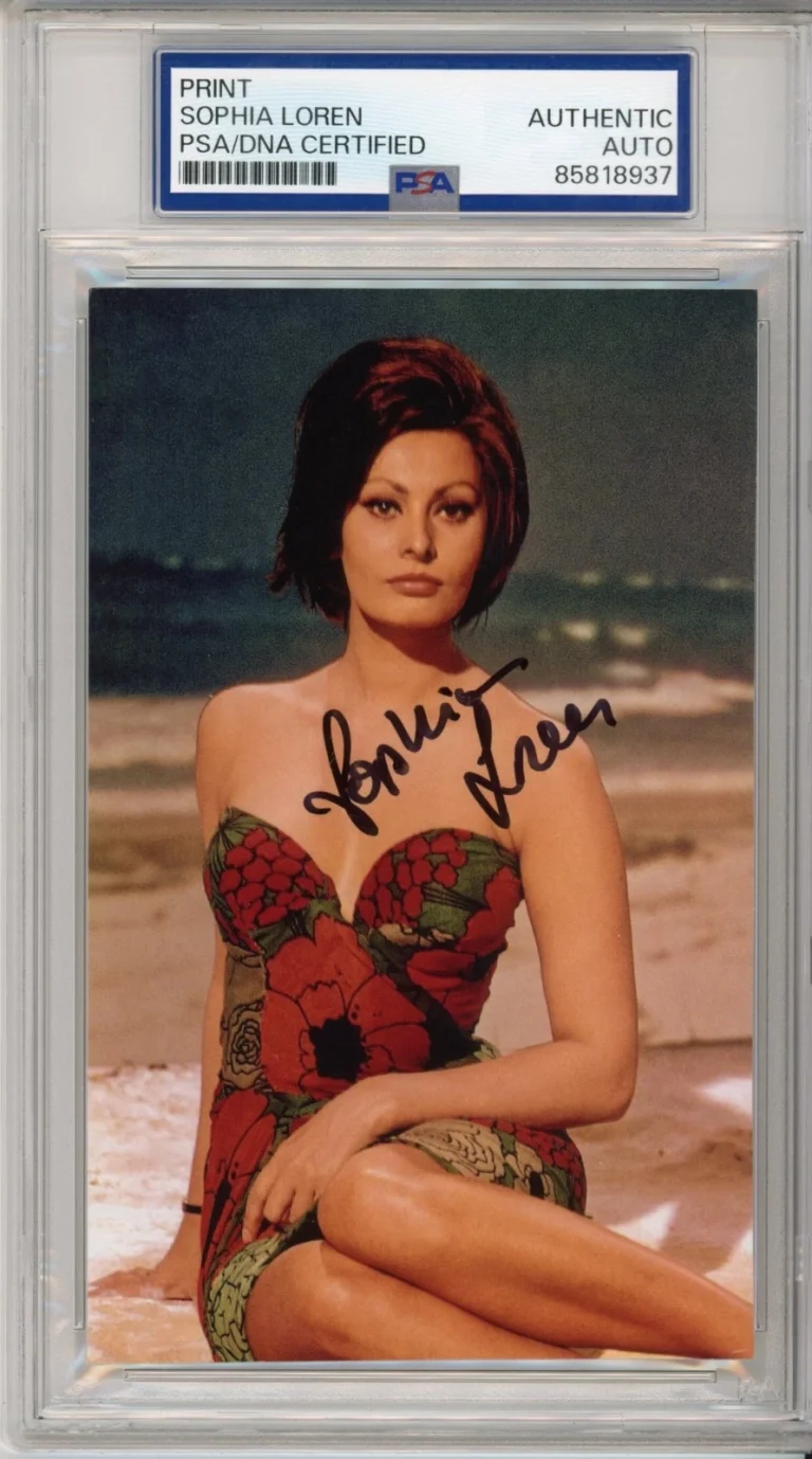 SOPHIA LOREN AUTOGRAPH BIKINI PICTURE PSA DNA COA SIGNED SUPER MODEL PHOTOGRAPH