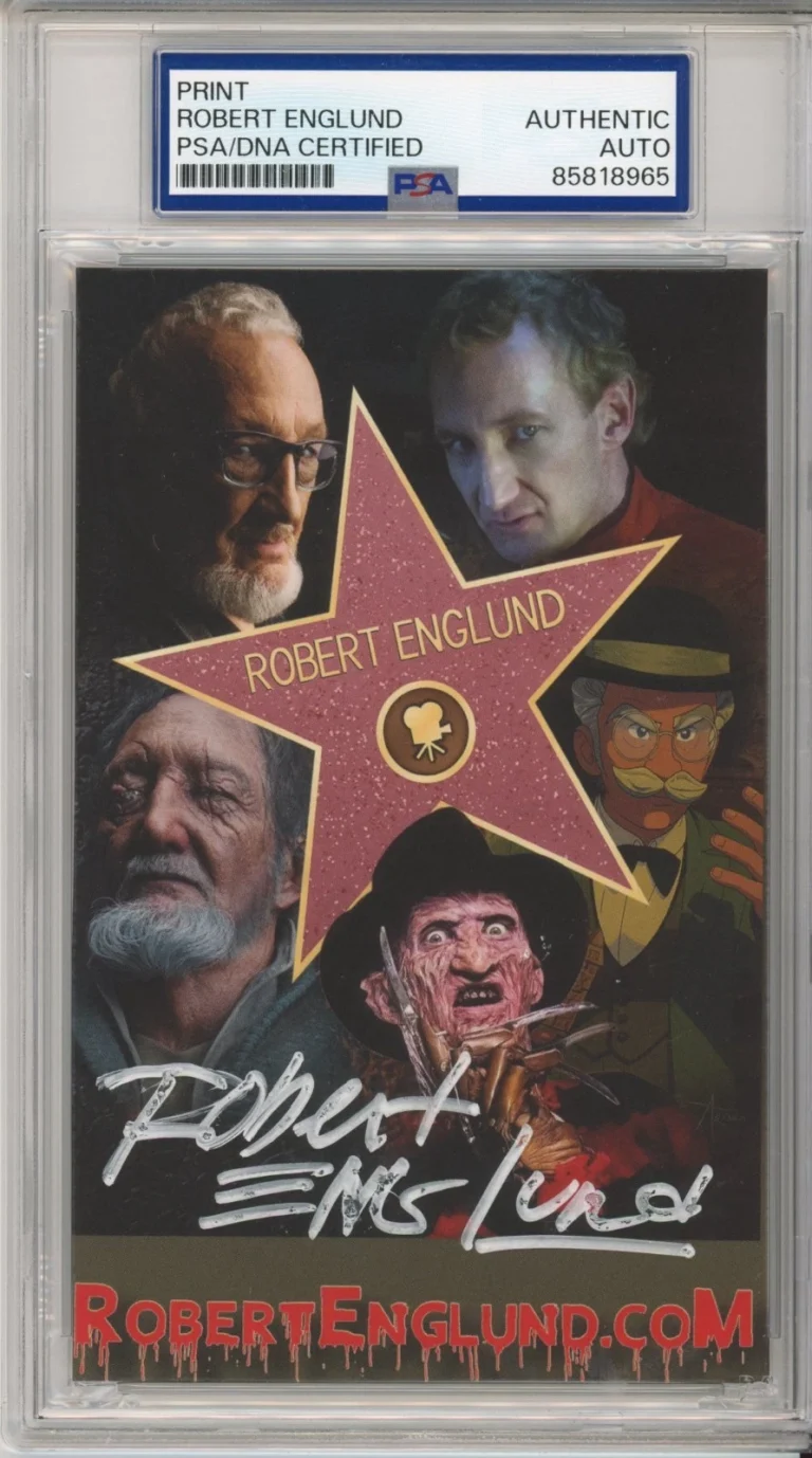 ROBERT ENGLUND SIGNED PICTURE CLASSIC CHARACTERS + FREDDY PSA DNA COA AUTOGRAPH