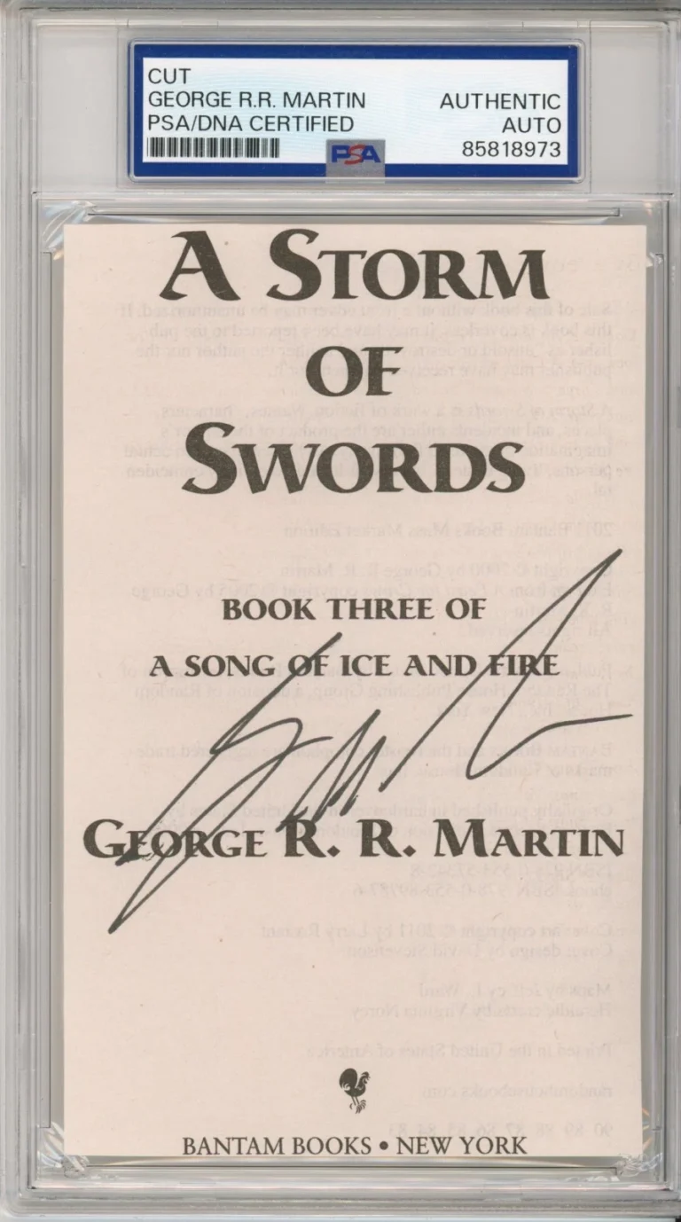 GEORGE RR MARTIN SIGNED GAME OF THRONES A STORM OF SWORDS AUTOGRAPH PSA DNA COA