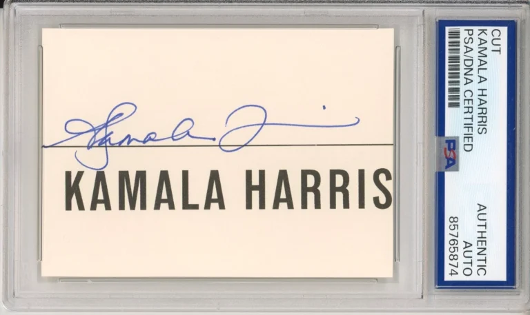 Kamala Harris SIGNED Vice President Cut Signature PSA DNA COA AUTOGRAPH RARE !