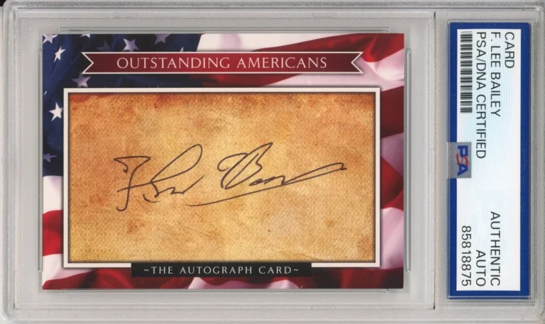 F Lee Bailey SIGNED Trading Card PSA DNA COA AUTOGRAPH OJ Simpson Attorney Auto