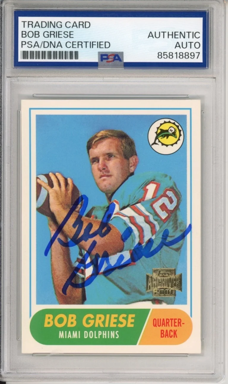 2001 Topps Archives 1968 RC Bob Griese Card Signed PSA DNA COA AUTOGRAPH HOF