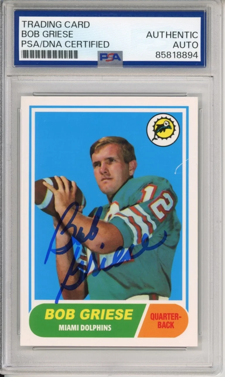 2012 Topps Reprint 1968 Rookie Bob Griese Card Signed PSA DNA COA AUTOGRAPH HOF