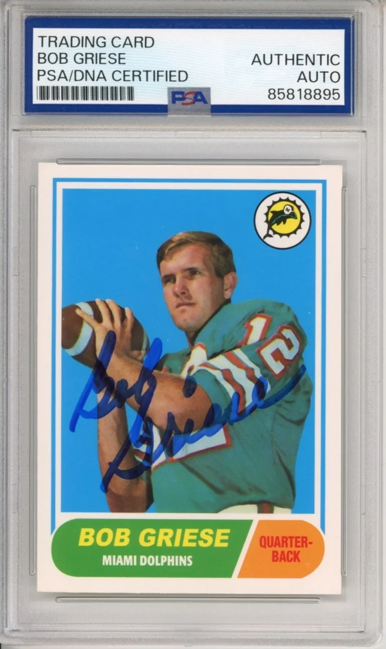 2012 Topps Reprint 1968 Rookie Bob Griese Card Signed PSA DNA COA AUTOGRAPH RC