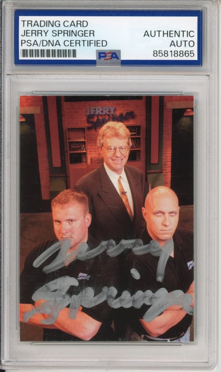 1998 Comic Images Promo Card Jerry Springer Show Signed RC Card PSA DNA COA