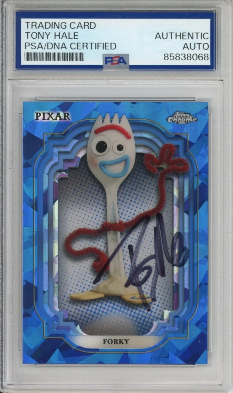 2024 TOPPS CHROME SAPPHIRE DISNEY TOY STORY FORKY TONY HALE SIGNED PSA DNA COA