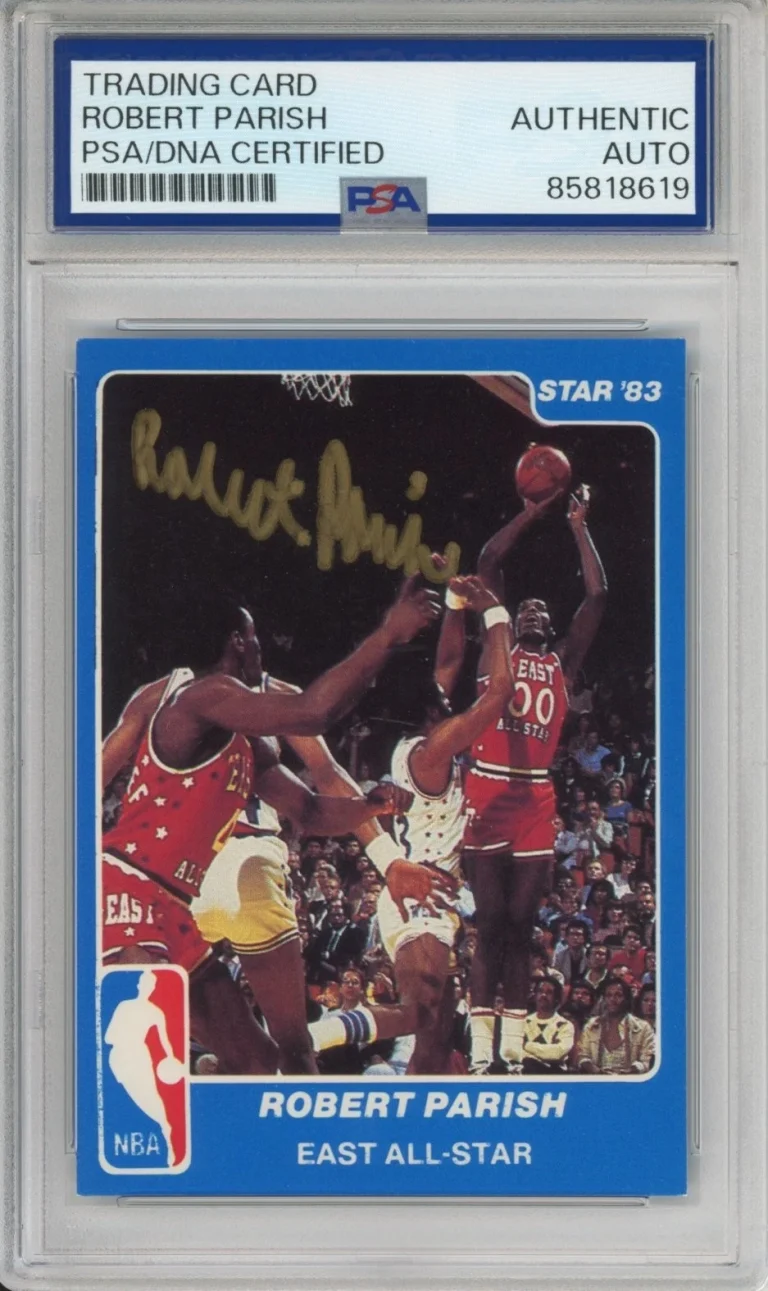 1983 STAR ROBERT PARISH BOSTON CELTICS ALL STAR HOF SIGNED PSA DNA COA AUTOGRAPH