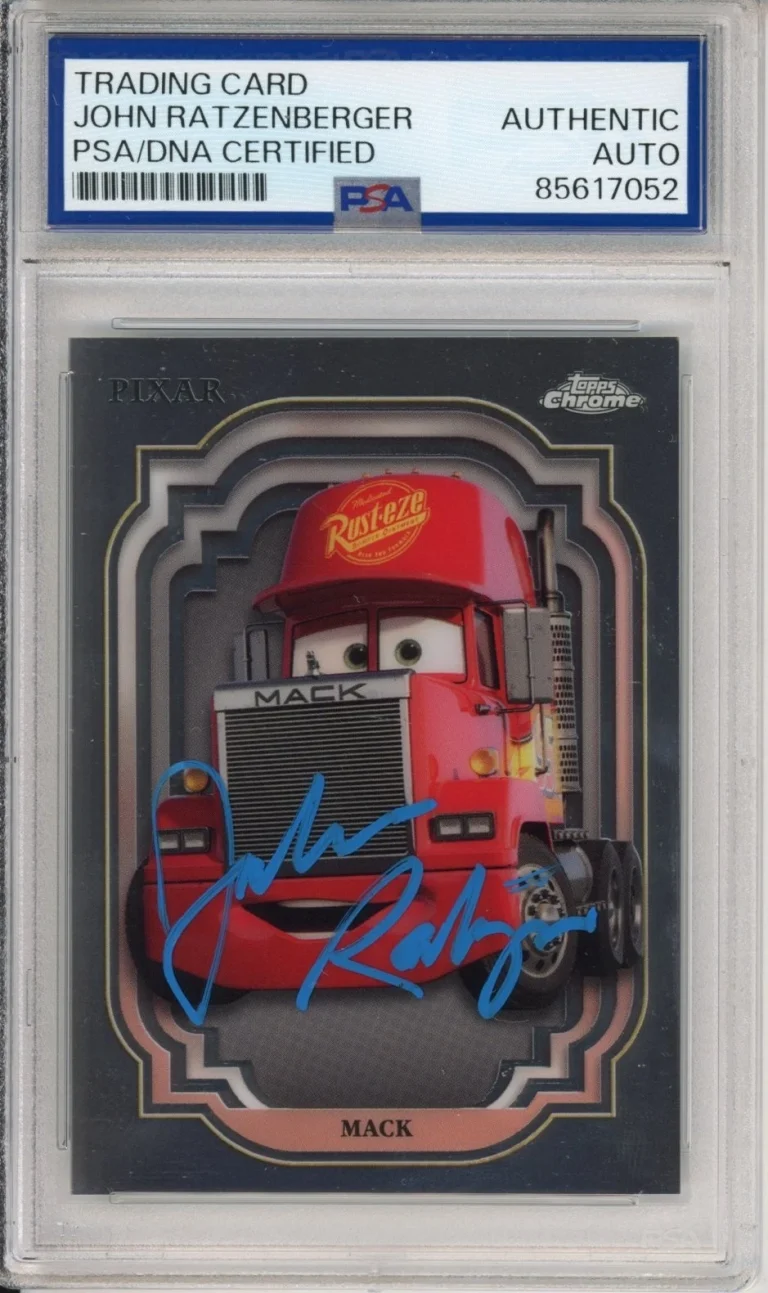 2024 TOPPS CHROME DISNEY CARS MOVIE MACK SIGNED JOHN RATZENBERGER PSA DNA AUTO