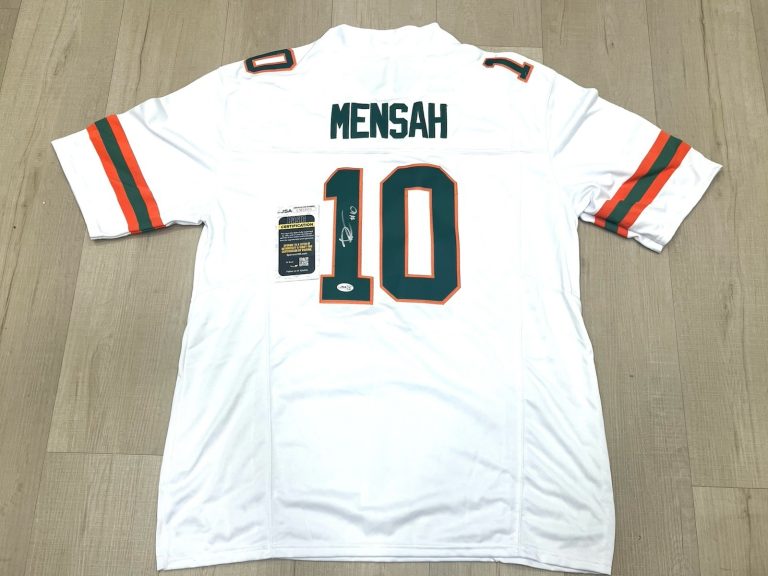 Darian Mensah Signed Miami Hurricanes Jersey  AUTO JSA CERT 1