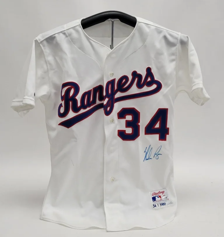 Nolan Ryan Signed 1989 Authentic Game Model Texas Rangers Jersey With JSA COA