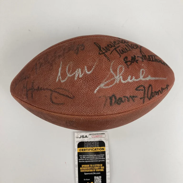 1972 Miami Dolphins Super Bowl Champs Multi Signed Football JSA COA