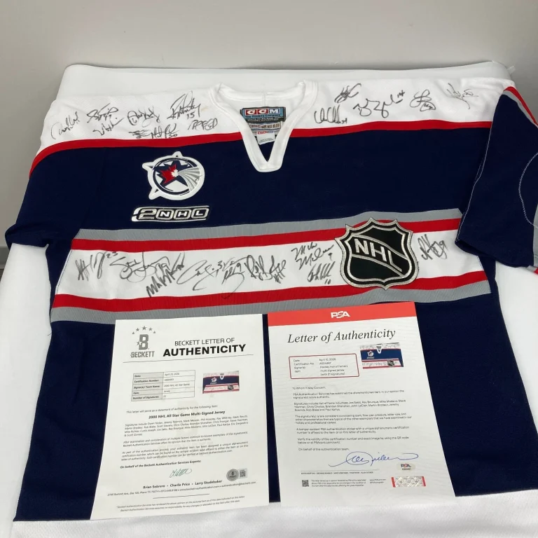 2000 NHL All Star Game Team Signed Authentic Jersey PSA DNA & Beckett COA