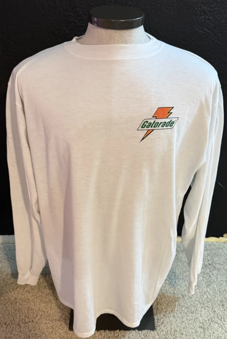 Vintage Gatorade Logo Long Sleeve White T Shirt Men’s Large 90s USA Rare