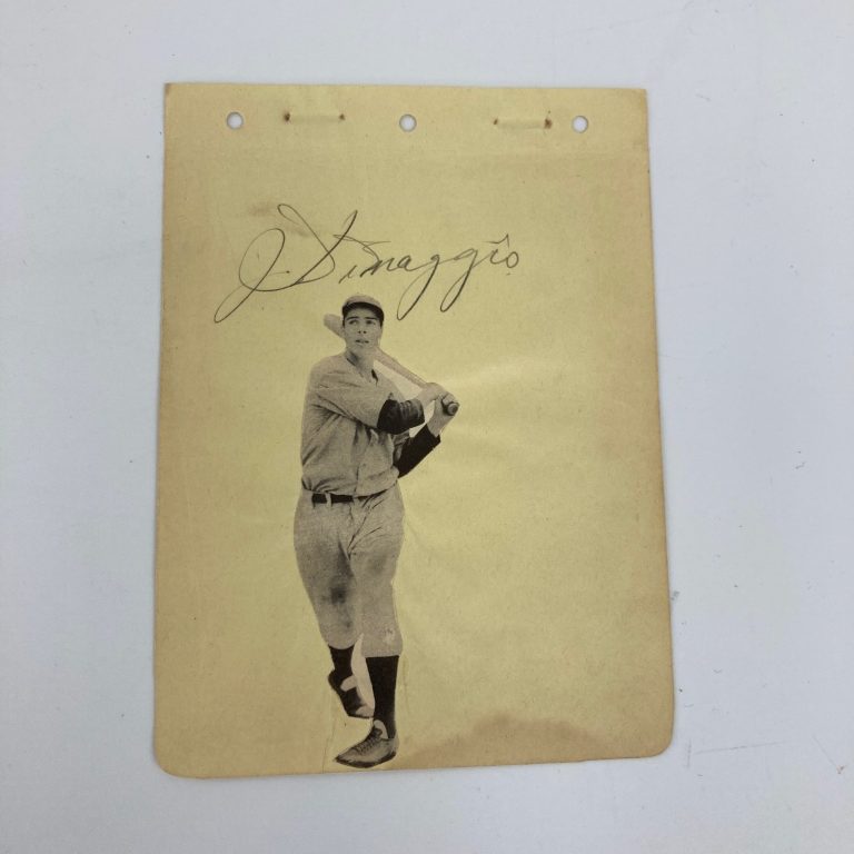 Joe Dimaggio 1930's Rookie Era Signed Album Page JSA COA
