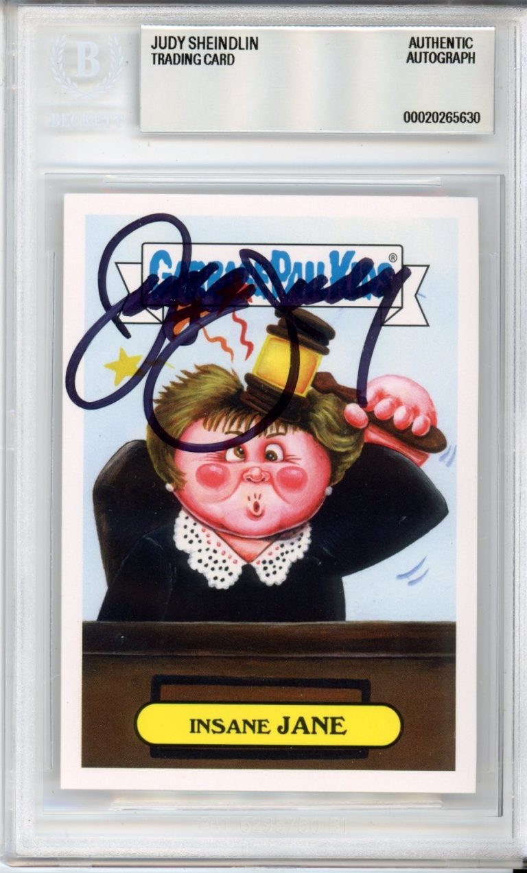 2016 Topps Garbage Pail Kids GPK Insane Jane Judge Judy AUTOGRAPH Beckett BAS
