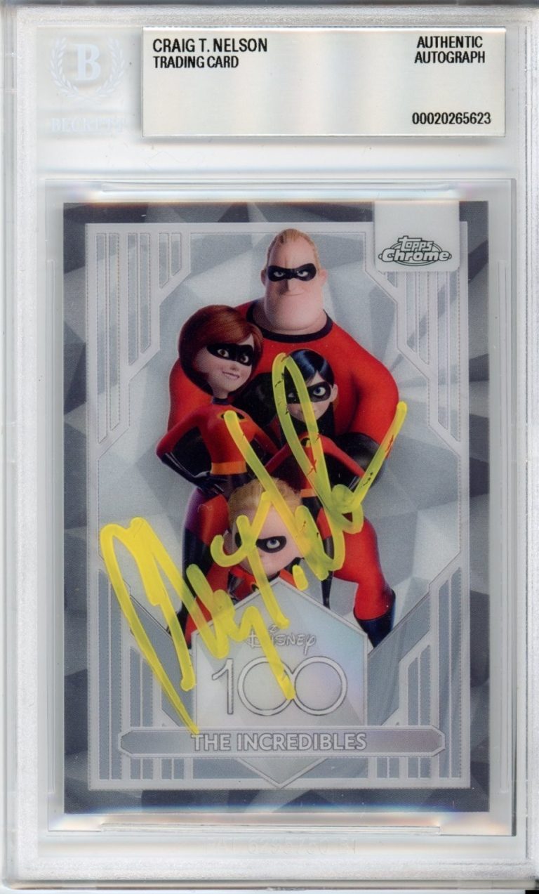2023 TOPPS CHROME DISNEY SIGNED MR INCREDIBLE CRAIG T NELSON BAS BECKETT AUTO