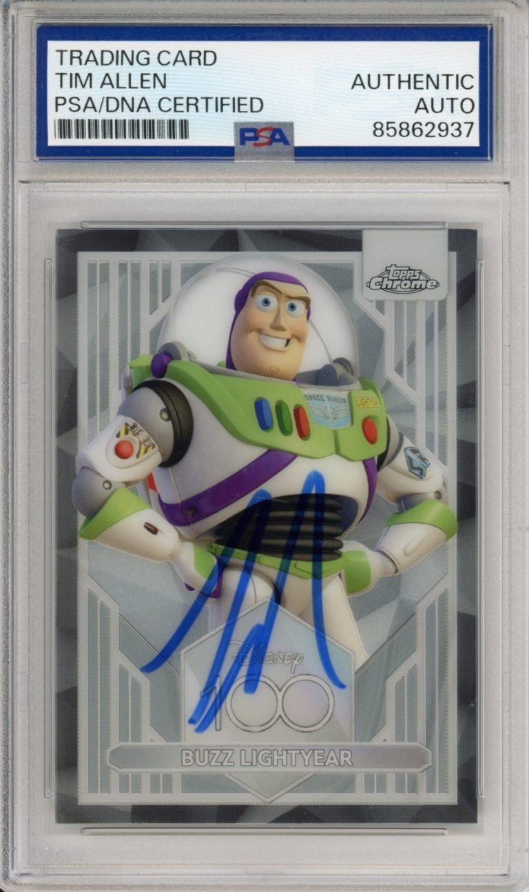 2023 TOPPS CHROME DISNEY 100 BUZZ LIGHTYEAR SIGNED TIM ALLEN PSA DNA COA AUTO