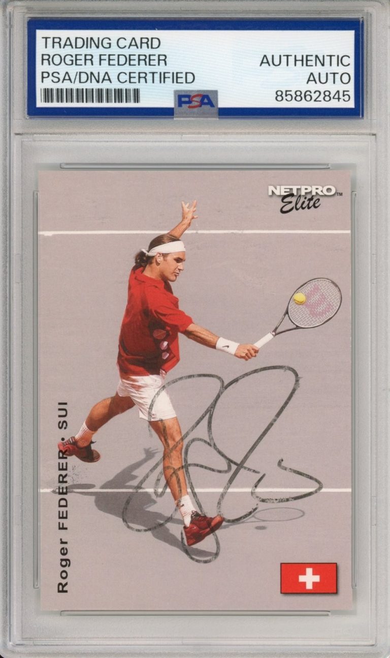 2003 NETPRO ELITE EVENT ED. ROGER FEDERER SIGNED ROOKIE RC PSA DNA COA AUTOGRAPH