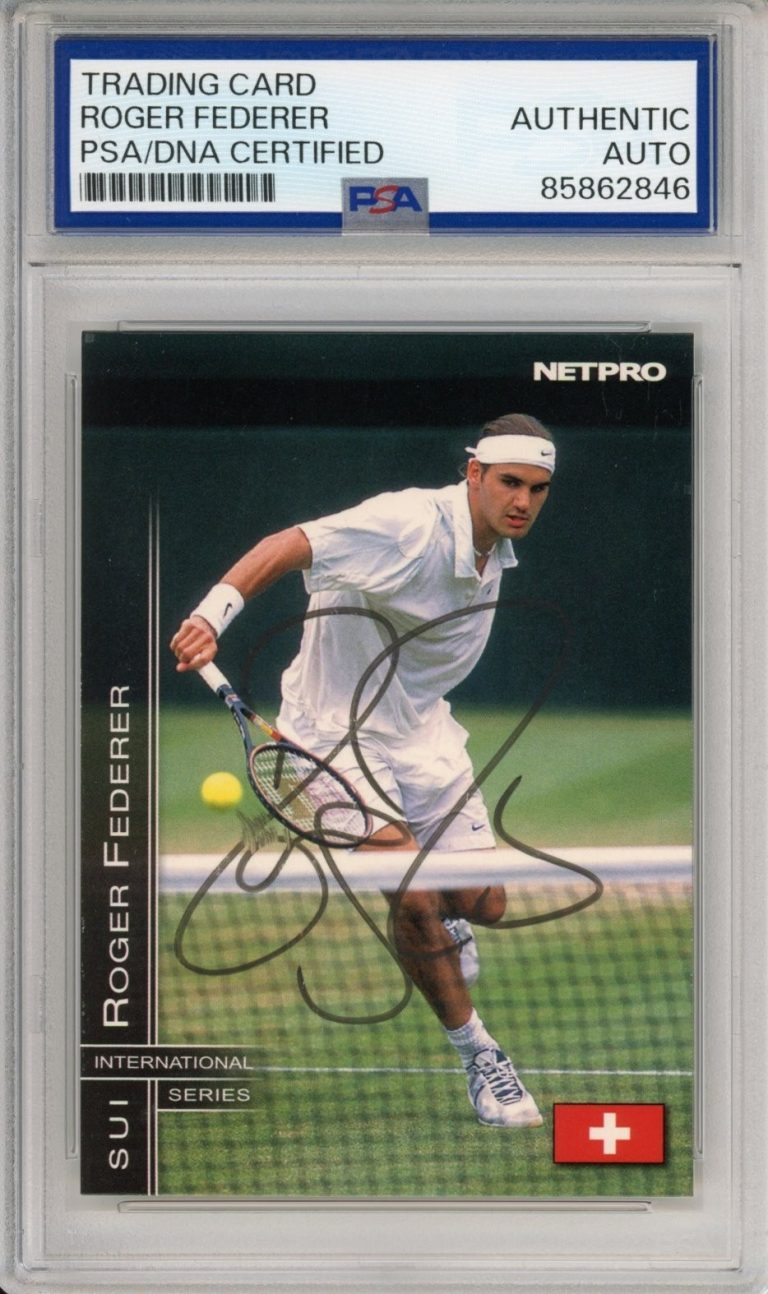2003 NETPRO INTERNATIONAL ROGER FEDERER SIGNED ROOKIE RC PSA DNA COA AUTOGRAPH