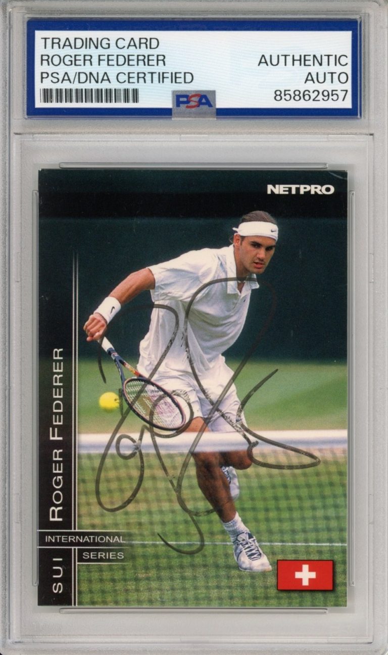 2003 NETPRO INTERNATIONAL ROGER FEDERER SIGNED ROOKIE CARD PSA DNA COA AUTOGRAPH