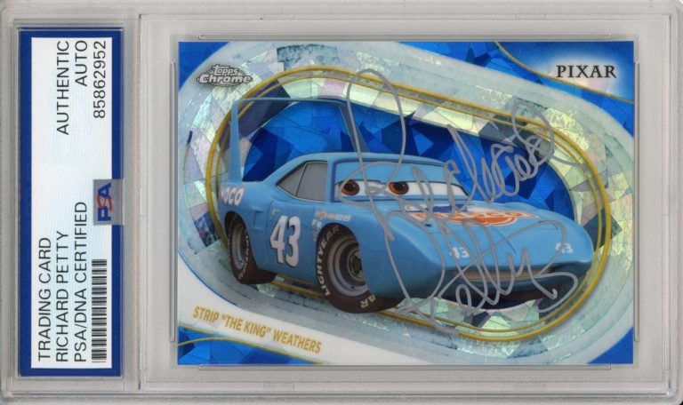 2025 TOPPS CHROME SAPPHIRE DISNEY CARS SIGNED KING RICHARD PETTY PSA DNA AUTO