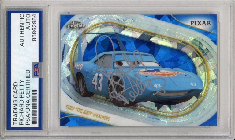 2025 TOPPS CHROME SAPPHIRE DISNEY CAR SIGNED KING RICHARD PETTY PSA DNA COA AUTO