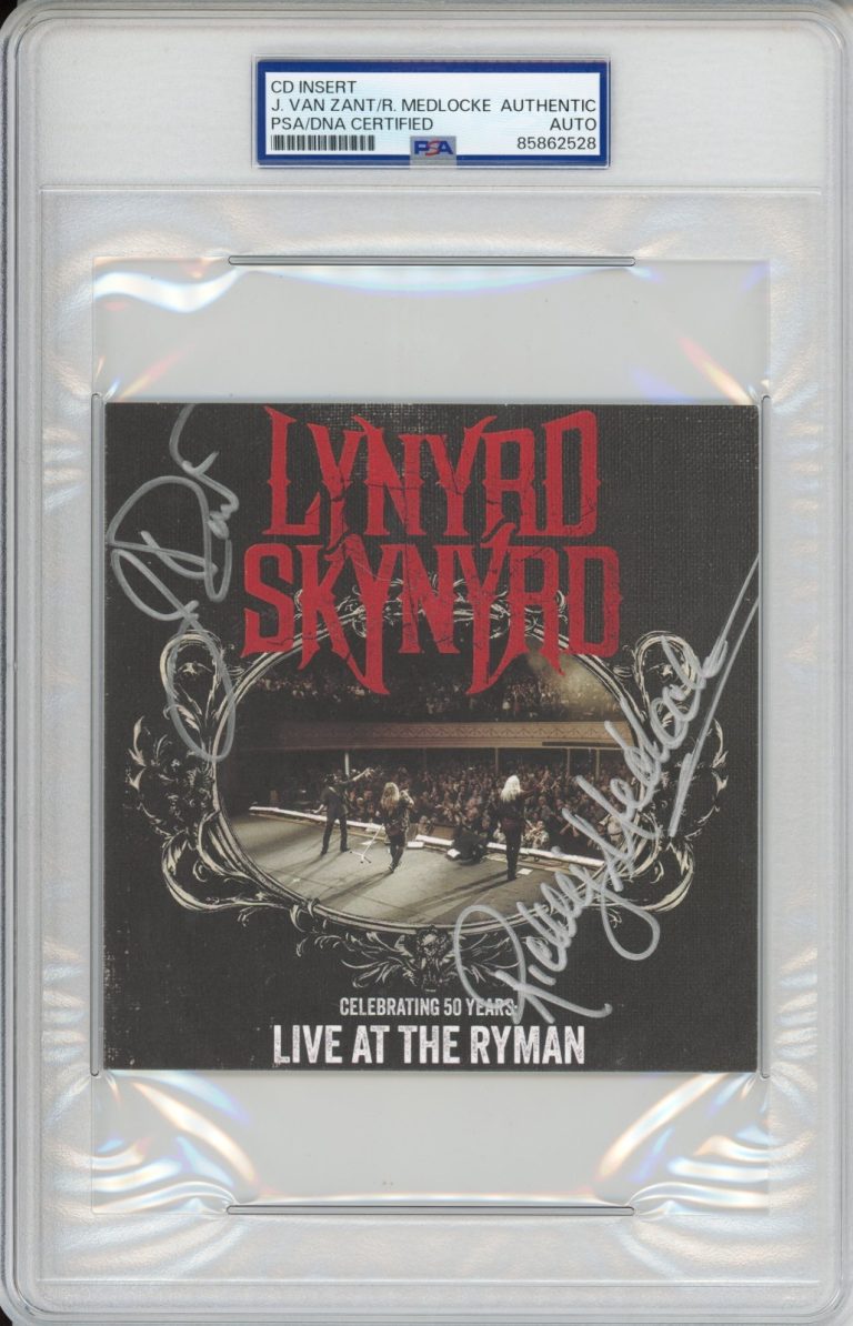 SIGNED Lynyrd Skynyrd Johnny Van Zant Live at Ryman Album Cover Card PSA DNA COA