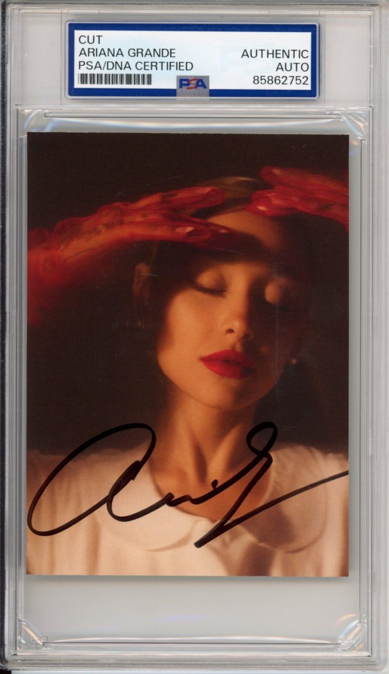 Ariana Grande SIGNED ENTIRE NAME SIGNATURE Eternal Sunshine AUTO PSA DNA COA