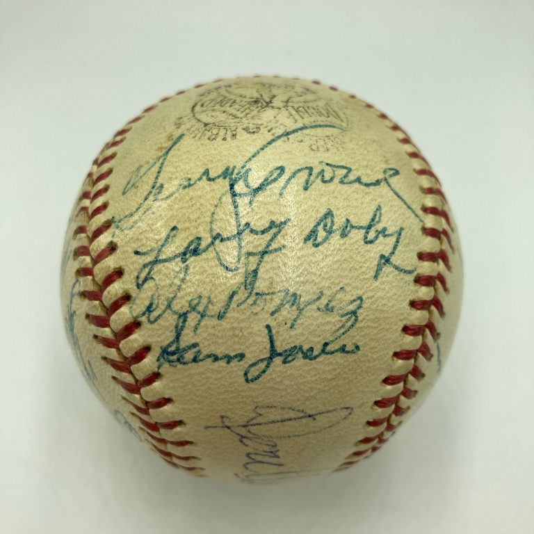 Alex Pompez Willie Mays 1955 Negro League All Star Game Signed Baseball PSA DNA