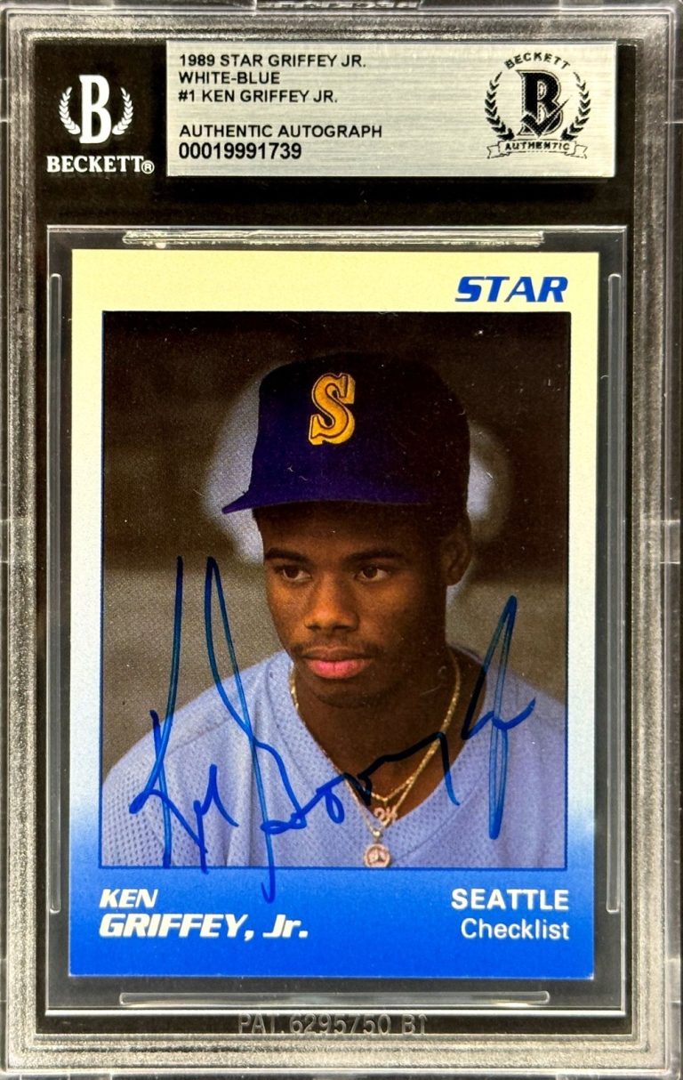 1989 Star Ken Griffey Jr. Signed Auto RC #1 BGS Certified RARE White Blue
