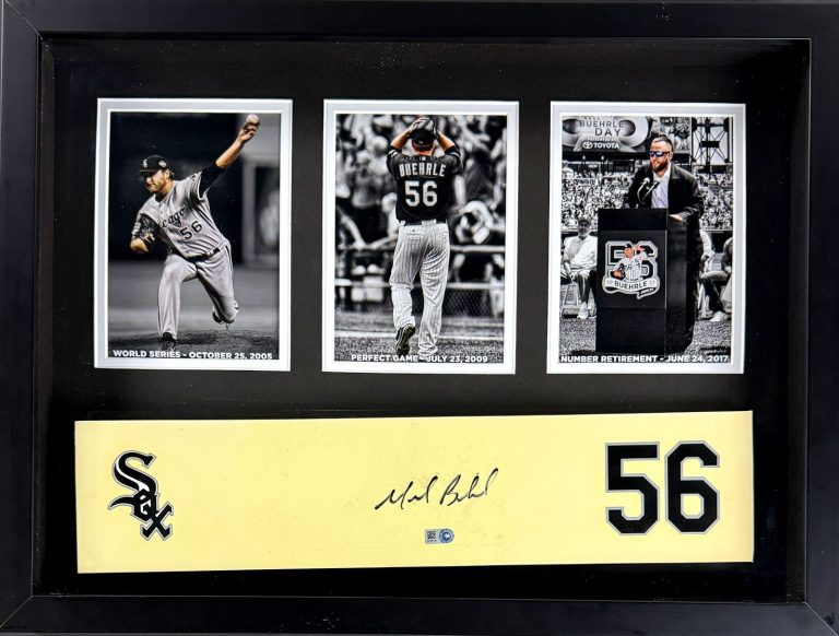 Mark Buehrle Signed Pitching Rubber Display Framed RARE Beckett COA