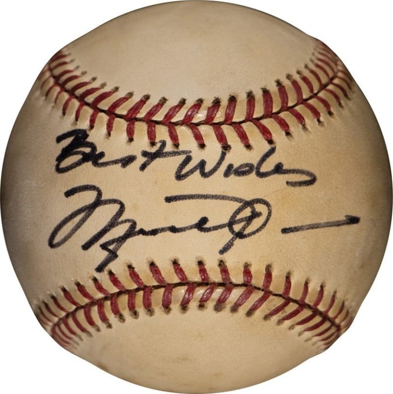 Michael Jordan 1980's Single Signed American League Baseball Beckett COA