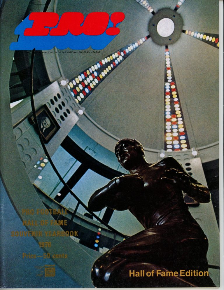 1970 Pro Football Hall Of Fame Souvenir Yearbook Program Magazine 37410
