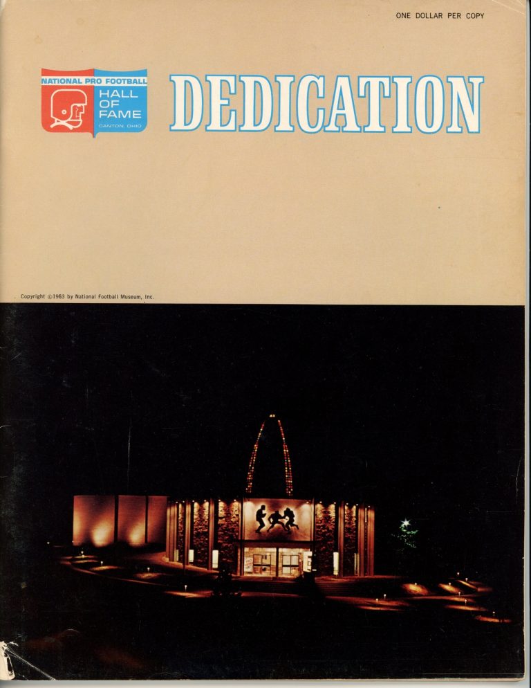 1963 Hall Of Fame Dedication Ceremonies Program Magazine 37425