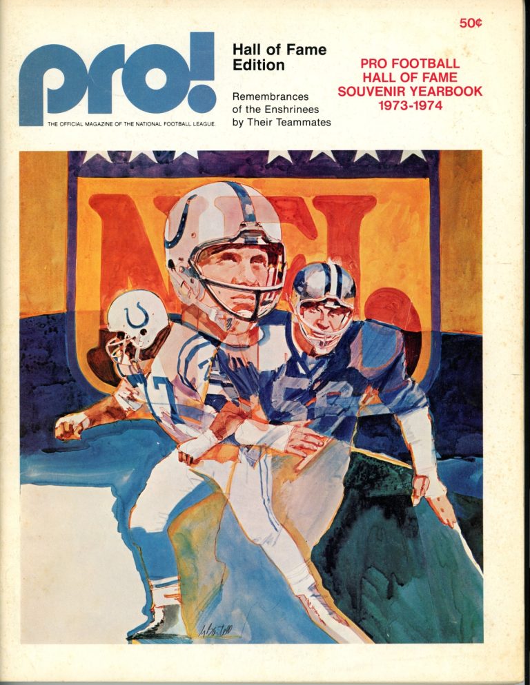 1973-74 Pro! Magazine Pro Football Hall Of Fame Souvenir Yearbook 37427