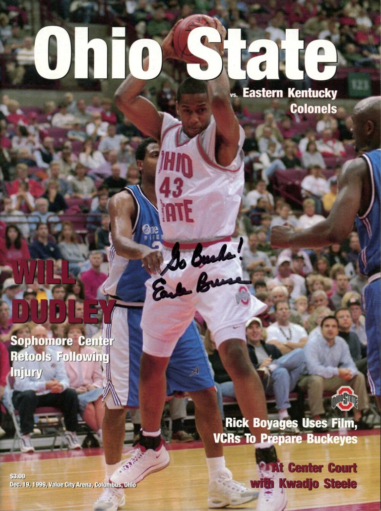 Earle Bruce Signed 12/19/1999 Ohio St vs East Kentucky Program Beckett 38173