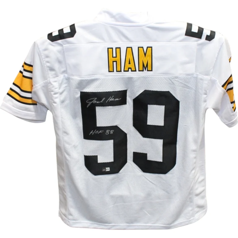 Jack Ham Autographed/Signed Pro Style White Jersey Beckett 42733