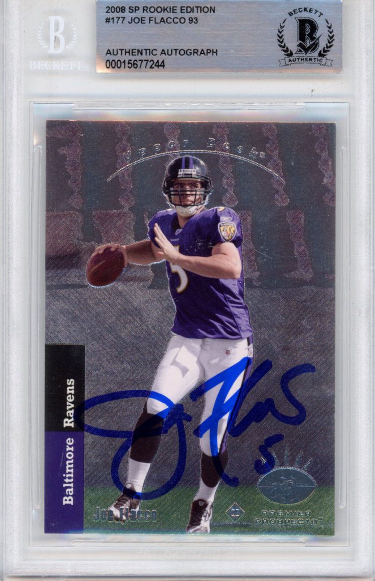 Joe Flacco Autographed  2008 SP #177 Beckett Slabbed 39909