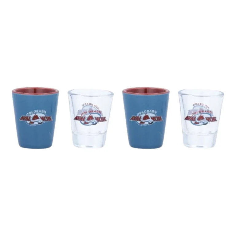Colorado Avalanche 4-Piece Ceramic & Shot Glass Set 40516