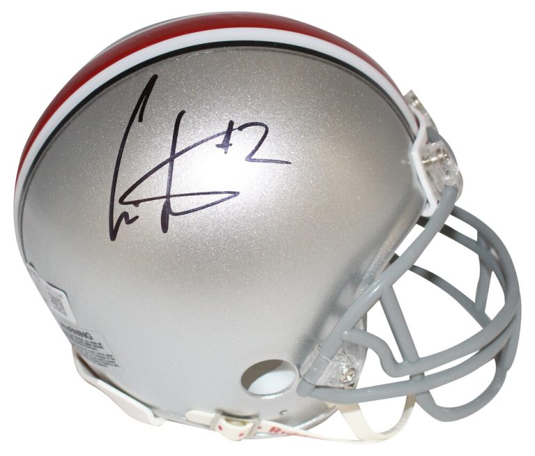 Cris Carter Autographed Ohio State Buckeyes VSR4 Mini Helmet Beckett 40642