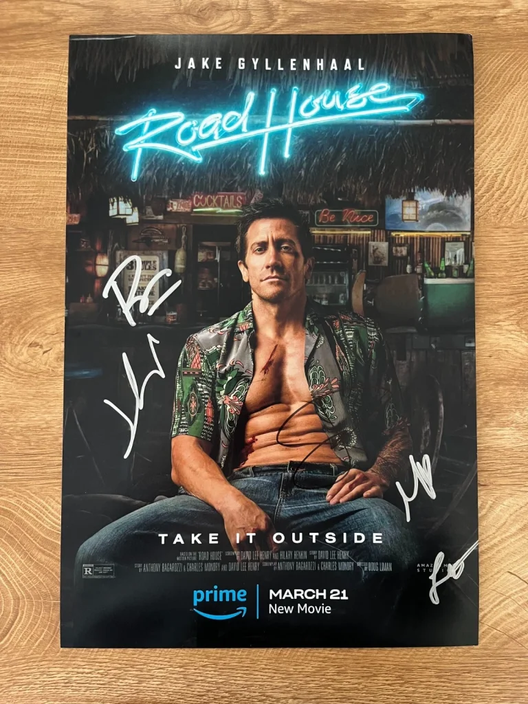 * ROADHOUSE * signed 12x18 poster * JAKE GYLLENHAAL, PARDO, GAGE, MELCHIOR *