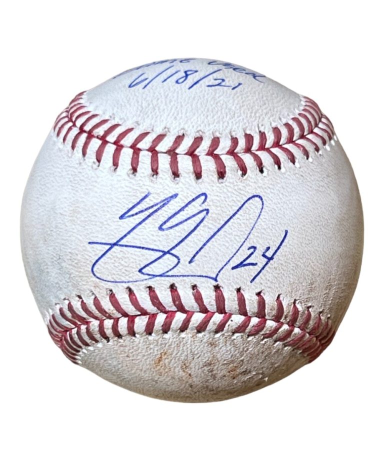 Yasmani Grandal Autographed MLB Game Used Baseball 41097