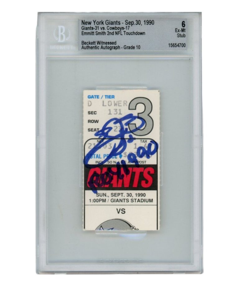 Emmitt Smith Autographed/Signed 9/30/90 