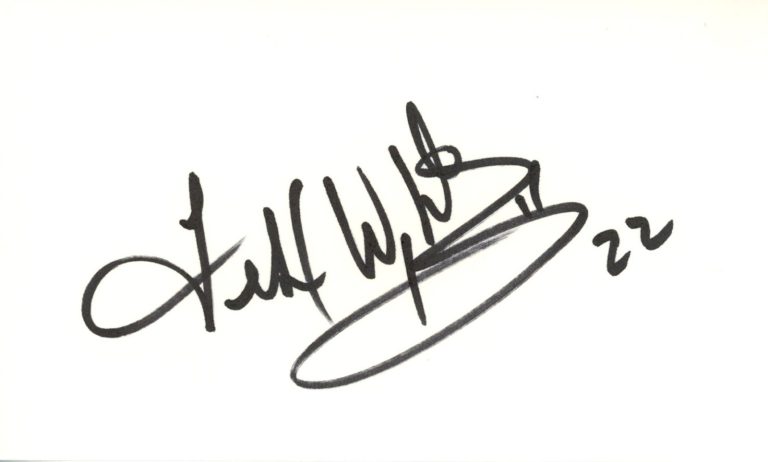 Felix Wright Autographed Cleveland Browns Index Card Beckett 45359