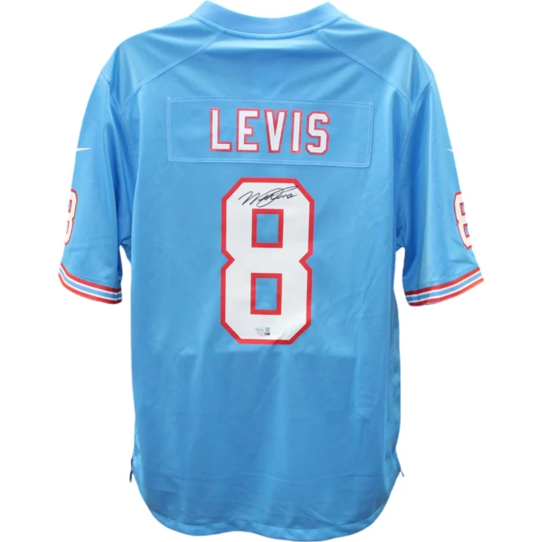 Will Levis Autographed Tennessee Titans Light Blue Nike XL Jersey FAN 48353