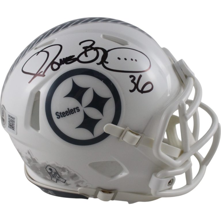 Jerome Bettis Autographed Pittsburgh Steelers 24 STS Mini Helmet Beckett 49218